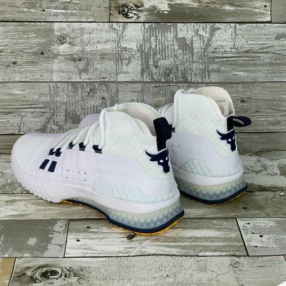 Under Armour Project Rock 1 White Gold Navy Gym - Picture 9 of 11